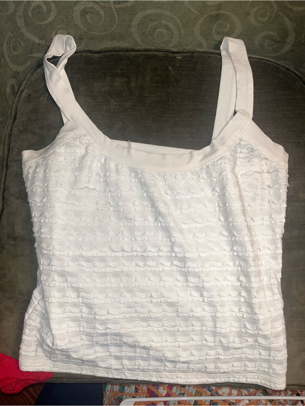 Anthropologie Scoop Neck Ruffled Tank - Picture 3 of 9